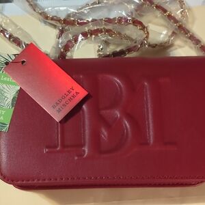 Badgley Mischka Elegant Red Crossbody Bag